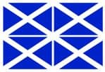 4 Pcs of Scotland Scottish Saltire Flag Motif Vinyl Car Bike Sticker Decals each 90x60mm