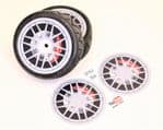 4pcs Realistic Alloy Wheel design stickers to fit Revlite etc 1/10 RC Model Touring car rims SL6