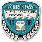 Aged Vintage 1996 Dated Car Show Exhibitor Pass Design Vinyl Car sticker decal  89x87mm