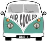AIR COOLED Slogan For Retro SPLIT SCREEN VW Camper Van Bus Design External Vinyl Car Sticker 90x80mm