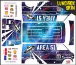 Area 51 Alien themed vinyl SKIN Kit & Stickers To Fit Tamiya Lunchbox R/C Monster Truck