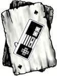 B&W Ace Playing cards Design With Old School Gamer Motif Vinyl Car Sticker Decal 100x75mm
