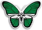 Beautiful Butterfly  With Devon West Country Flag Vinyl Car Sticker 130x90mm