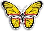 Beautiful Butterfly With Dorset West Country Flag Vinyl Car Sticker 130x90mm