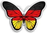 Beautiful Butterfly With Germany German Country Flag Vinyl Car Sticker 130x90mm