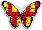 Beautiful Butterfly With Northumberland County Flag Vinyl Car Sticker 130x90mm