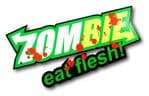 Blood Splatter Zombies Eat Flesh Funny Zombie Vinyl Car Sticker