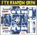 Blue Army Camo Camouflage themed vinyl SKIN Kit & Stickers To Fit R/C FTX Kanyon Rock Crawler
