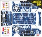 BLUE Army Camo themed vinyl SKIN Kit & Stickers To Fit Tamiya Lunchbox R/C Monster Truck