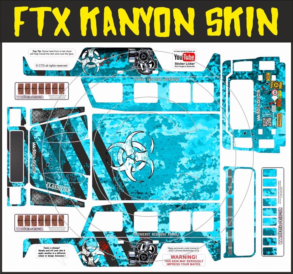 VRX BF-4J FTX Kanyon Vinyl Window Decal Set 