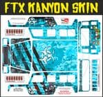 Blue Biohazard Response themed vinyl SKIN Kit & Stickers To Fit R/C FTX Kanyon Rock Crawler