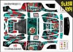 Circus Of Destruction Clown themed vinyl SKIN Kit To Fit Traxxas Slash 4x4 Short Course Truck