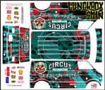 Circus of Destruction themed vinyl SKIN Kit & Stickers To Fit Tamiya Lunchbox R/C Monster Truck