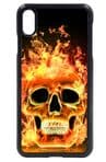 Cool Flaming Skull Design Hard Case Cover Fits Apple iPhone