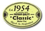 Distressed Aged Established 1954 Aged To Perfection Oval Design For Classic Car External Vinyl Car Sticker 120x80mm