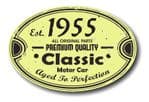 Distressed Aged Established 1955 Aged To Perfection Oval Design For Classic Car External Vinyl Car Sticker 120x80mm