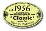 Distressed Aged Established 1956 Aged To Perfection Oval Design For Classic Car External Vinyl Car Sticker 120x80mm