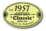 Distressed Aged Established 1957 Aged To Perfection Oval Design For Classic Car External Vinyl Car Sticker 120x80mm