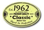 Distressed Aged Established 1962 Aged To Perfection Oval Design For Classic Car External Vinyl Car Sticker 120x80mm