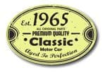 Distressed Aged Established 1965 Aged To Perfection Oval Design For Classic Car External Vinyl Car Sticker 120x80mm