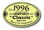Distressed Aged Established 1996 Aged To Perfection Oval Design For Classic Car External Vinyl Car Sticker 120x80mm