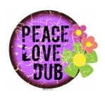 Distressed Aged PEACE LOVE DUB Design For Rat Look VW Vinyl Car sticker decal 100x90mm