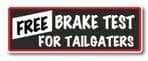 Funny FREE Brake Test For Tailgaters Slogan With Retro Style Novelty Bumper Sticker Design Vinyl Car Sticker Decal 175x60mm