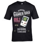 Funny Gamer Dad Retro Handheld Computer Game Motif Fathers Day or Birthday gift men's t-shirt top