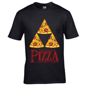 Funny Gamer The Legend Of Pizza Computer Game Motif Zelda Parody Gaming Birthday Gift t-shirt top