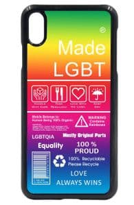 Funny LGBT Package Care Label Novelty Gay Pride Rainbow Design Mobile Phone Case To Fit iPhone