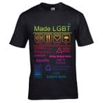 Funny Made LGBT Care Label Instructions guide LGBT LGBTQI Gay Pride gift Men's Unisex t-shirt top