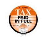 Funny ORANGE Retro TAX DISC Replacement Design For Any Car External Vinyl Car Sticker 75x75mm