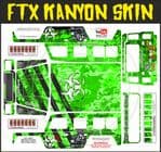 Green Biohazard Response themed vinyl SKIN Kit & Stickers To Fit R/C FTX Kanyon Rock Crawler