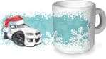 Koolart Christmas Santa Hat Design For BMW 3 Series 335 - Ceramic Tea Or Coffee Mug