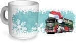 Koolart Christmas Santa Hat Design For Eddie Stobart Truck - Ceramic Tea Or Coffee Mug