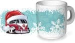 Koolart Christmas Santa Hat Design For Retro Campervan Camper Van - Ceramic Tea Or Coffee Mug