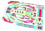 Lime Retro Race Car themed vinyl stickers to fit R/C Tamiya Rising Fighter