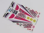 Magenta Pink Original Kit Style Retro themed vinyl stickers to fit R/C Tamiya Monster Beetle (2)
