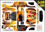 ORANGE The Gambler Lucky 13 themed vinyl SKIN Kit To Fit Traxxas Slash 4x4 Short Course Truck