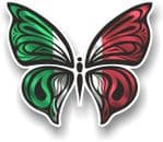 Ornate Butterfly Wings Design With Italy Italian Flag Motif Vinyl Car Sticker 100x85mm