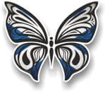Ornate Butterfly Wings Design With Scotland Scottish Saltire Flag Motif Vinyl Car Sticker 100x85mm
