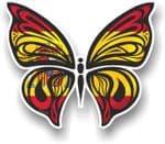 Ornate Butterfly Wings Design With Spain Spanish Flag Motif Vinyl Car Sticker 100x85mm