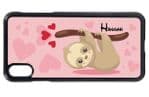 Personalised Beautiful Pink Cute Lazy Sloth Girls (Any Name) Design Mobile Phone Case To Fit iPhone