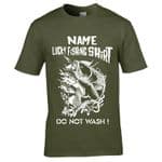 Personalised ( Choose any Name ) Funny Lucky Fishing Shirt Do Not Wash Fisherman Angling T-shirt