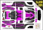 Pink Carbon GT themed vinyl SKIN Kit To Fit Traxxas Slash 4x4 Short Course Truck
