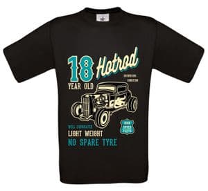 Premium 18 Year Old Hotrod Classic Custom Car Design For 18th Birthday Anniversary gift t-shirt