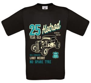 Premium 25 Year Old Hotrod Classic Custom Car Design For 25th Birthday Anniversary gift t-shirt