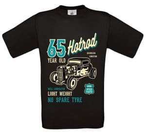 Premium 65 Year Old Hotrod Classic Custom Car Design For 65th Birthday Anniversary gift t-shirt