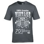 Premium 70 Year Old Legend In My Own Time Genuine Vintage Hot Rod Car 70th Birthday Gift T-shirt Top