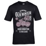 Premium Funny 40 Year Old Biker Classic Motorbike Motif For 40th Birthday Anniversary gift t-shirt